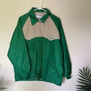 Swingster Green and Tan Men's Lightweight Bomber Jacket